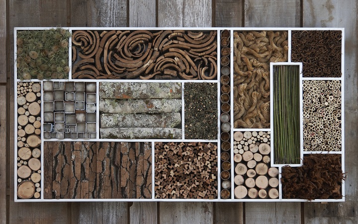 This insect hotel is stunning it its design and materials selection.