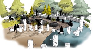 Learning Landscapes_OXBOW PARK_buried forest nature play area concept
