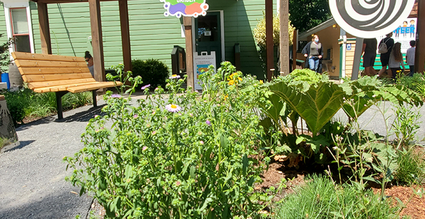 Gilbert children's museum playscape ball wall Learning Landscapes Design nature playground